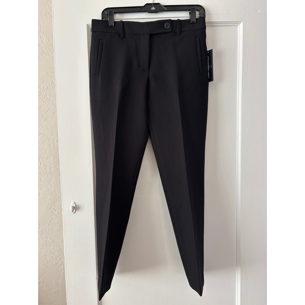 Karl Lagerfeld Paris Womens Black Dress Pants Suit Slacks GRMPN51A Size 2 NWT
